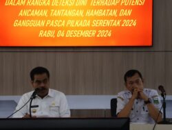 Pj. Bupati Pinrang Pimpinan Rapat koordinasi  Forkopimda Tentang Deteksi Dini  Pasca Pelaksanaan  Pilkada Serentak 2024