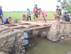 Jembatan Soreang Lopi Kembali Bisa Dilalui, Berkat Semangat Gotong Royong Warga Macero