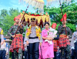 Tradisi Penyambutan Kapolda Sulsel Irjen Pol. Drs Rusdi Hartono, M.Si di Mako Polda Sulsel