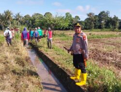 Dukung Swasembada Pangan, Polisi dan Warga Kompak Bersihkan Irigasi di Kulo