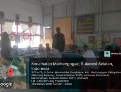 Personel Babinsa Jajaran Kodim 1420/Sidrap Awasi Penyaluran Makanan Bergizi Gratis