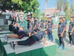 Jaga Kebugaran Tubuh, Personel Kodim 1420/Sidrap Laksanakan Senam dan Lari Aerobik
