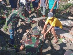Antisipasi Banjir dan Wabah Penyakit, Danramil Panca Rijang Pimpin Langsung Karya Bakti