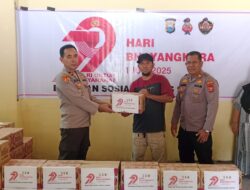 Polres Sidrap Tebar Kepedulian Lewat Bansos Sambut Hari Bhayangkara ke-79
