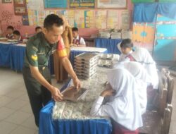 Babinsa Dampingi Pelaksanaan Makan Bergizi Gratis