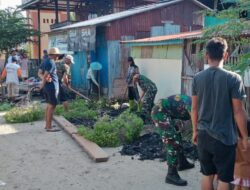 Babinsa dan Warga Sidenreng Kompak Bersihkan Saluran Air, Cegah Banjir dan Penyakit