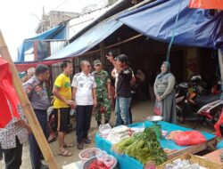 Babinsa Dampingi Sosialisasi Penertiban Pedagang di Pasar Sentral Tanru Tedong