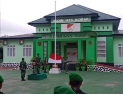 Kasdim 1420/Sidrap Pimpin Upacara Minggu Pertama.