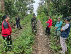 Babinsa Koramil 1420-05/Dua Pitue Dampingi Kementerian Kehutanan Patroli Batas Hutan Lindung