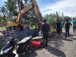 Koramil 1420-07/Baranti Gelar Karya Bakti Bersihkan Perkuburan Umum di Callaccu