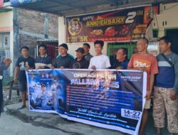 Sambangi Kurir Paket, Sat. Lantas Polres Sidrap Sosialisasi Tertib Lalu Lintas
