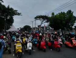 Dandim 1420/Sidrap Ikut Pawai Kemerdekaan Bersama Komunitas Vespa, Sambut HUT RI ke-80 dan Anniversary Forsa Ajatappareng ke-2