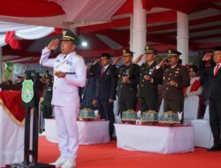 Dandim 1420/Sidrap Menghadiri Upacara Penurunan Bendera HUT Ke-80 RI