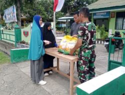 Koramil Jajaran Kodim 1420/Sidrap Gelar Program Gerakan Pangan Murah Beras SPHP