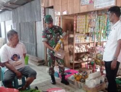 Babinsa Koramil 1420-01/Panca Lautang Laksanakan Pemantauan Ketersediaan Bahan Pokok di Pasar Sentral Bilokka