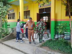 Sukseskan Program MBG, Babinsa Kodim 1420/Sidrap Dampingi Proses Pendistribusian di sekolah