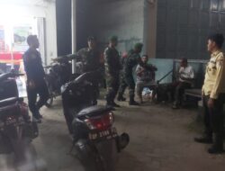 Babinsa Koramil 01/Panca Lautang Gelar Patroli Gabungan Jaga Keamanan Warga