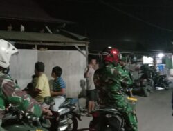 Tekan Potensi Gangguan Kamtibmas, Babinsa Patroli Gabungan bersama Komponen Pendukung
