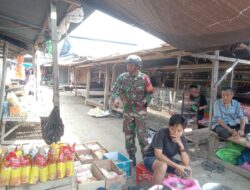 Babinsa Koramil 1420-01/Panca Lautang Pantau Harga dan Ketersediaan Bahan Pokok di Pasar Sentral Bilokka