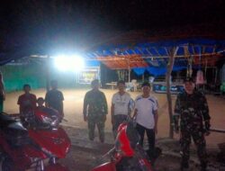 ​Danposramil Pitu Riase Pimpin Patroli Malam, Jamin Keamanan Wilayah Kelurahan Batu Sidenreng Rappang