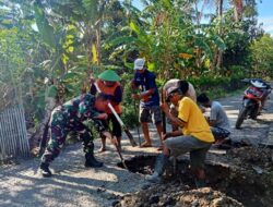 Babinsa Koramil 06/Pancarijang dan Warga Sidrap Gelar Kerja Bakti Pembersihan Drainase & Saluran Irigasi, Lindungi Dari Banjir