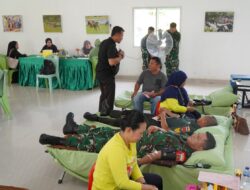 Kodim 1420/Sidrap Laksanakan Donor Darah Dalam Rangka HUT KE-69 Korem 141/Toddopuli