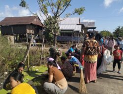 Babinsa, Mahasiswa KKN Unhas, dan Warga Sidenreng Kompak Gelar Jumat Bersih