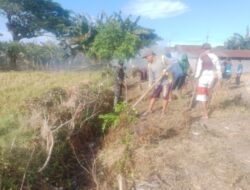 Tingkatkan Kelancaran Pengairan Sawah, Koramil 1420-01/Panca Lautang Gelar Karya Bakti Bersama Warga