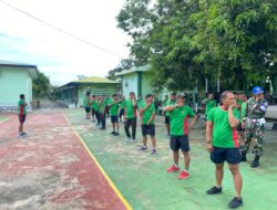 Personel Kodim 1420/Sidrap Gelar Apel Pagi dan Aerobik Lari, Jaga Kebugaran Tubuh