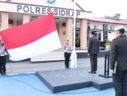 Hari Lahir Pancasila 2026, Polres Sidrap Gelar Pengibaran Bendera