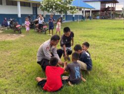 Aksi Humanis Ipda Sakaria, Patroli ke Pegunungan Sambil Bermain Bola dengan Anak-Anak