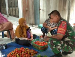 Pastikan Stabilitas Harga, Babinsa Koramil 02/Tellu Limpoe Monitoring Sembako di Pasar Amparita