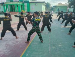 Kodim 1420/Sidrap Asah Kemampuan Prajurit Melalui Latihan PSM Pencak Silat Militer