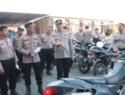 Pastikan Kendaraan Siap Digunakan, Kapolres Cek Ranmor Dinas Polres Sidrap