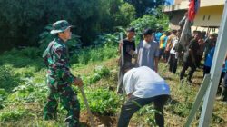 Sambut HUT TNI ke-81, Koramil 03/Maritengngae Bersama Santri Tanam Pohon di Allakuang